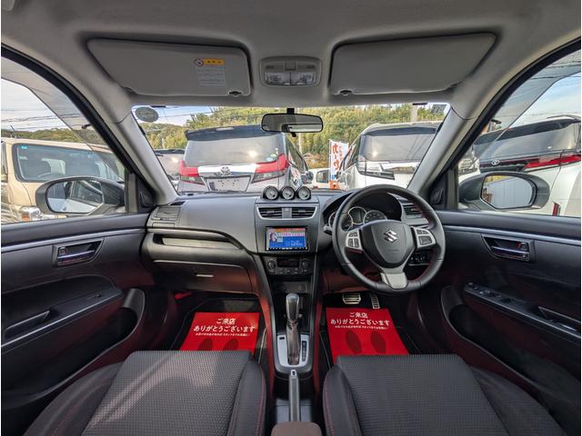 スイフトスポーツ ベースグレード　エアロ　テイン車高調（純正あり）　ＧＲＯＷフロントグリル（純正あり）　モンスタースポーツマフラー（純正あり）　グレッディリヤウイング　３連メーター　ナビフルセグＴＶＢＴ　クルコンパドルシフト　１オーナ（27枚目）