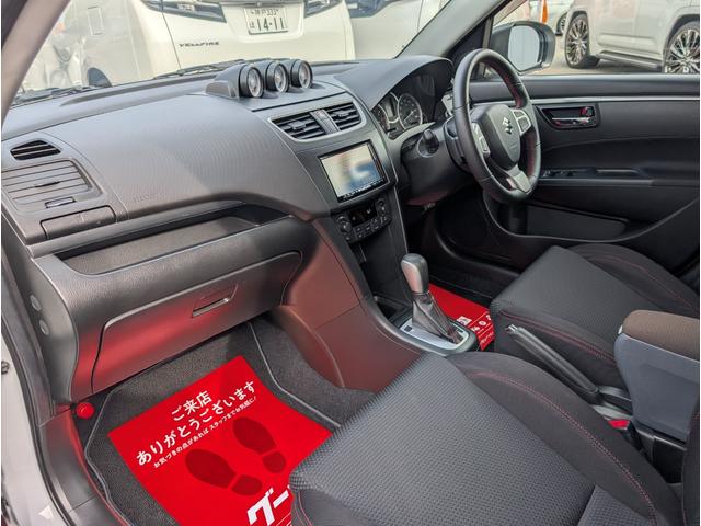 スイフトスポーツ ベースグレード　エアロ　テイン車高調（純正あり）　ＧＲＯＷフロントグリル（純正あり）　モンスタースポーツマフラー（純正あり）　グレッディリヤウイング　３連メーター　ナビフルセグＴＶＢＴ　クルコンパドルシフト　１オーナ（28枚目）