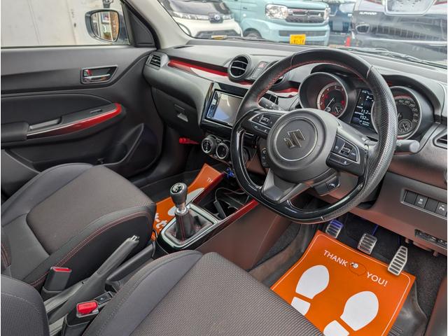 スイフトスポーツ ベースグレード セーフティサポート テイン車高調 WORK17インチアルミ モンスタースポーツマフラー 衝突軽減ブレーキサポート ブラインドスポットモニター ドラレコ シートヒーター LEDヘッド&フォグ 6速MT(28枚目)