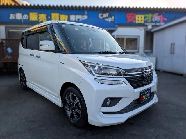 ソリオバンディット ハイブリッドＭＶ　新品タイヤ　大型ナビ　全方位カメラ　フルセグＴＶ　両側パワースライドドア　衝突軽減ブレーキサポート　シートヒーター　コーナーセンサー　アイドリングＳＴＯＰ　２列目開閉テーブル　ＥＴＣ　クルコン（13枚目）