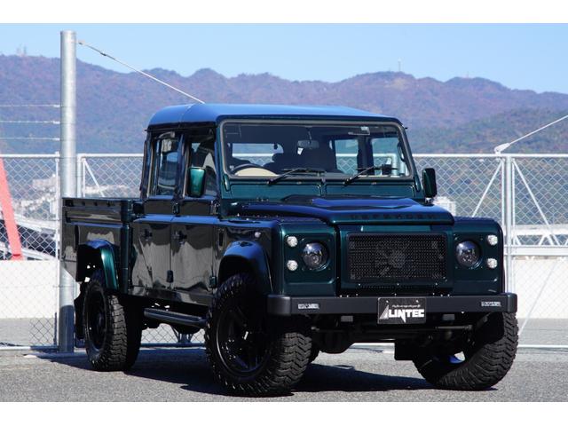 ディフェンダー ピックアップ　ＡＴ載替車両　ＮＯＸ／ＰＭ適合車　本革シート張替済　社外ステアリング　社外１０インチディスプレイオーディオ　専用ビルトインキッド取付　サイドステップブラック　社外グリル　ＬＥＤサイドランプ（4枚目）