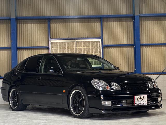 アリスト V300ベルテックスエディション 黒革 サンルーフ バーディークラブ車高調 フジツボマフラー ボルクレーシング18インチ HKSブーストコントローラー HKSメタルキャタライザー HKSインタークーラーパイピングキット(13枚目)