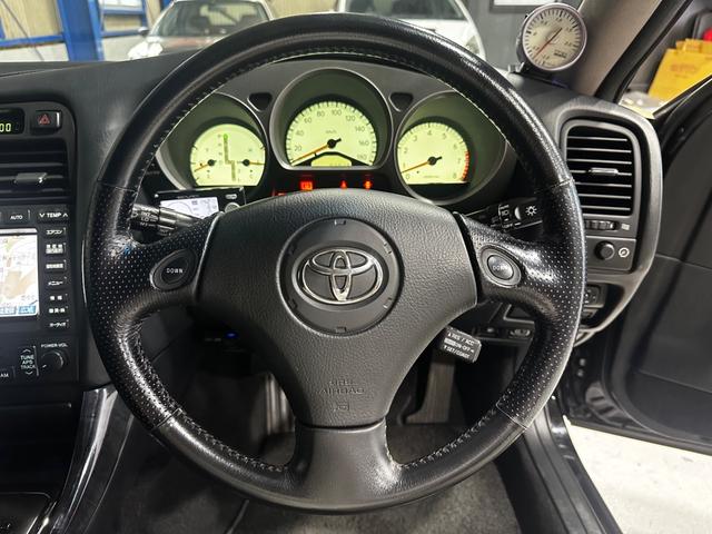 アリスト V300ベルテックスエディション 黒革 サンルーフ バーディークラブ車高調 フジツボマフラー ボルクレーシング18インチ HKSブーストコントローラー HKSメタルキャタライザー HKSインタークーラーパイピングキット(18枚目)