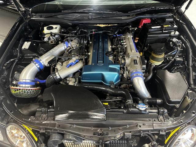 アリスト V300ベルテックスエディション 黒革 サンルーフ バーディークラブ車高調 フジツボマフラー ボルクレーシング18インチ HKSブーストコントローラー HKSメタルキャタライザー HKSインタークーラーパイピングキット(35枚目)