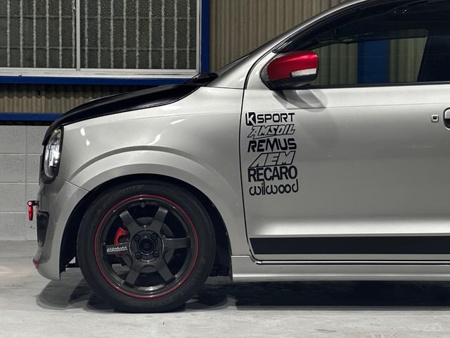 アルトワークス 　ＨＫＳマフラー　レイズＴＥ３７　１５インチ　ｎａｖｉｃ車高調　社外ボンネット　社外ディスプレイオーディオ　バックカメラ（7枚目）