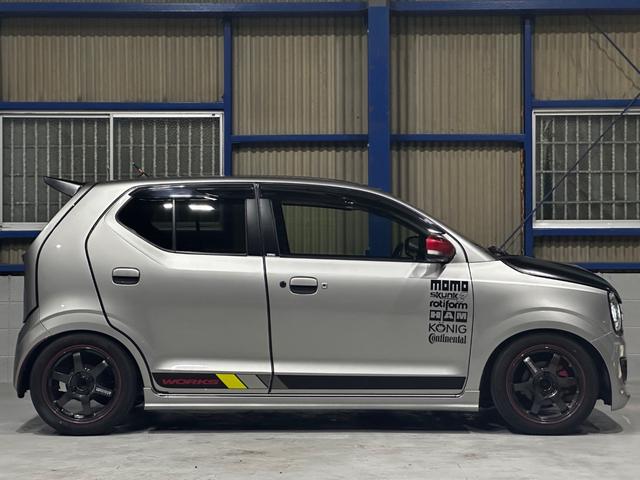 アルトワークス 　ＨＫＳマフラー　レイズＴＥ３７　１５インチ　ｎａｖｉｃ車高調　社外ボンネット　社外ディスプレイオーディオ　バックカメラ（15枚目）