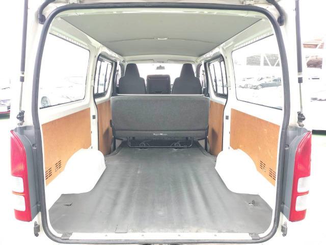 レジアスエースバン ロングＤＸ　低床／５ドア／６人乗／タイヤハウス／社外ナビ／ワンセグテレビ／キーレスキー／リアガラス小窓／エアコン／積載量１２５０ｋｇ／パワーウインドウ／スペアタイヤ（56枚目）