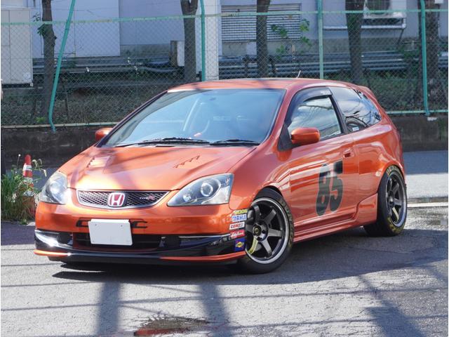 シビック タイプR フルラッピング RAYS te37SL DIREZZA z3 スパルコフルバケ 車高調 ASRサブフレーム 調整式アッパーアーム メッシュブレーキホース プロジェクトマイクロパッド 社外エアクリ(2枚目)