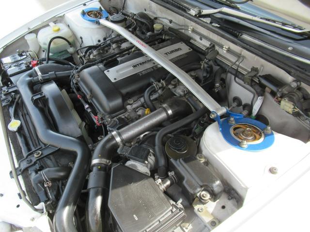 １８０ＳＸ タイプＲ　ターボ　ＳＲ２０ＤＥＴ　リトラ完動　５速ＭＴ　ＬＳＤ　圭オフィス車高調　レーシングスパルコ１７インチＡＷ　ＲＳＲマフラー　クスコタワーバー　ナルディステアリング　グレッディターボタイマー／追加メーター（19枚目）