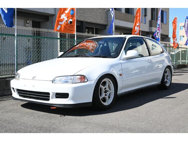 シビック ＳｉＲ　ＶＴＥＣ　Ｂ１６Ａ　５ＭＴ　２名公認　新品ＲＧ車高調　エンケイ１５インチＡＷ　３点式ロールケージ　ＬＳＤ　無限ヘッドカバー　零１０００チャンバー　全面ラジエター　フジツボエキマニ　５ＺＩＧＥＮマフラー（2枚目）