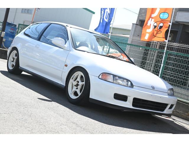 シビック ＳｉＲ　ＶＴＥＣ　Ｂ１６Ａ　５ＭＴ　２名公認　新品ＲＧ車高調　エンケイ１５インチＡＷ　３点式ロールケージ　ＬＳＤ　無限ヘッドカバー　零１０００チャンバー　全面ラジエター　フジツボエキマニ　５ＺＩＧＥＮマフラー（38枚目）