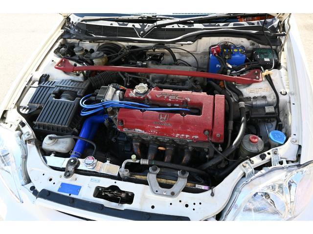 シビック タイプR レースベース 当店ユーザー様買取車 VTEC B16B 5MT エアコン・パワステ・内装付き 新品RG車高調 エンケイ16インチAW フジツボエキマニ 5ZIGENマフラー ブリッドフルバケ ナルディステアリング(6枚目)