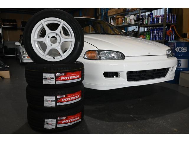 シビック SiRII ユーザー買取 VTEC B18C 5MT サンルーフ P1レーシング15インチAW 新品BSタイヤ4本 ゼロファ新品ヘッドライト&フォグ DIXCEL新品Bロータ&パッド RECAROフルバケ(8枚目)