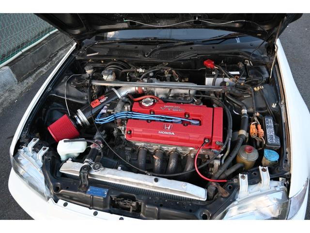 シビック SiRII ユーザー買取 VTEC B18C 5MT サンルーフ P1レーシング15インチAW 新品BSタイヤ4本 ゼロファ新品ヘッドライト&フォグ DIXCEL新品Bロータ&パッド RECAROフルバケ(10枚目)