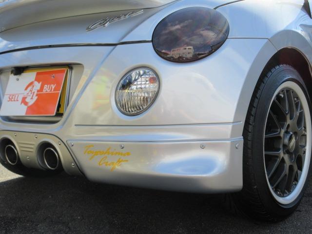 コペン アクティブトップ ナビ TV Bカメラ ドラレコ F,S,Rエアロ レザー調シートカバーBBS15インチAW MOMOステアリング トランクスポイラー シートヒーター ETC LEDヘッドライト 前後タワーバー(29枚目)