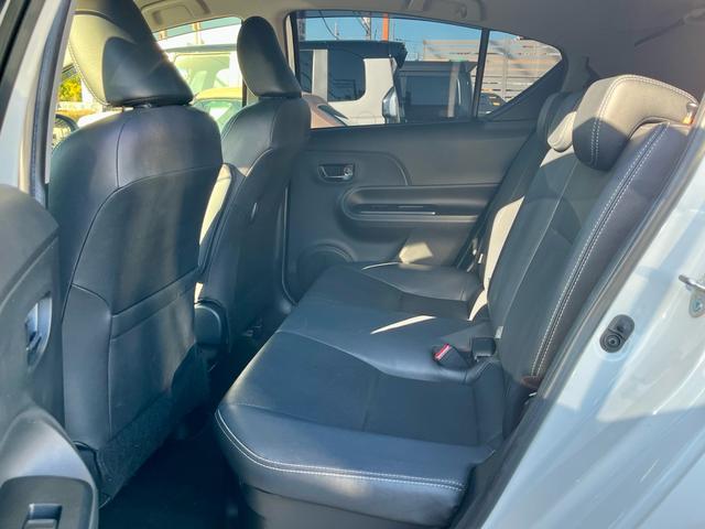 アクア Ｇソフトレザーセレクション　ＴＲＤエアロ　純正大型ナビ　フルセグテレビ　バックカメラ　衝突軽減　黒革調シート　シートヒーター　スマートキー　クルコン　ＬＥＤヘッドライト　フォグ　ＥＴＣ　車外アルミ（14枚目）