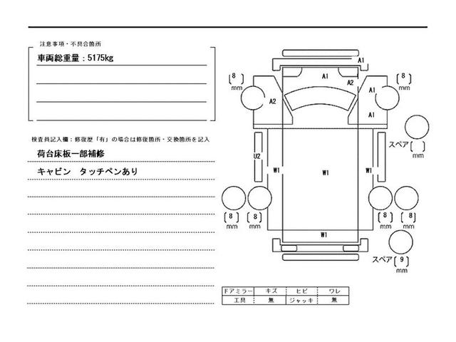 キャンター 極東製垂直パワーゲート・Ｖ８０２Ｃ－１ＭＲＴ２　昇降能力８００ｋｇ型・ワイドロング・２ｔ積・ＡＴ車・ＥＴＣ・左電格ミラー・キーレス・ライトレベライザー・あおりロープホール・荷台内寸　Ｌ４３４５　Ｗ２０９５　Ｈ３７８・ステージ長さ１４５０（51枚目）