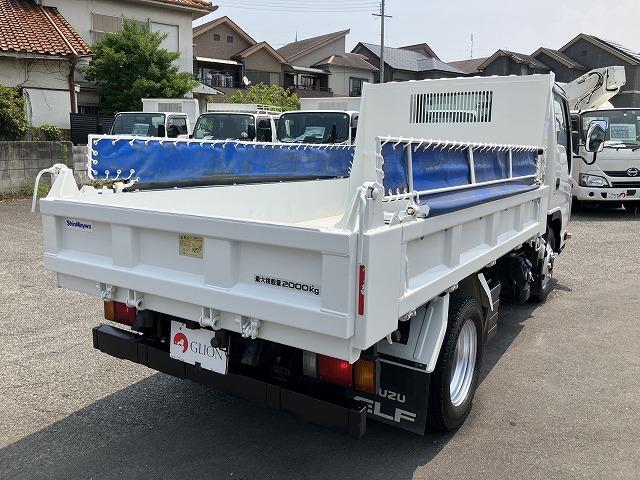 エルフトラック ４ＷＤ・２ｔ積・５ＭＴ・全低床ダンプ・中間ピン付　中間ピン　コボレーン　ＥＴＣ　左電格ミラー　アイドルアップ　左電格ミラー　坂道発進補助装置　ライトレベライザー　ドアバイザー　キーレス（15枚目）