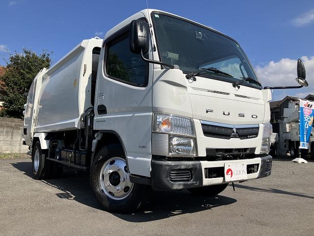 キャンター ２．３ｔ積・プレス式パッカー・５．３立米・ＡＴ　２．３ｔ積・極東製プレス式パッカー・ＧＢ５３－２７－Ｓ・５．３立米・ＡＴ・ＧＢシリーズ・汚水タンク・左電格ミラー・ＥＴＣ・バックモニター・ドアバイザー・フロアゴムマット・ライトレベライザー（2枚目）