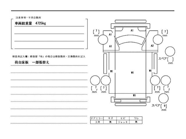 キャンター ２ｔ積・標準ロング・平ボディ・衝突軽減ブレーキ・ナビ・ＡＴ　２ｔ積・標準ロング・平ボディ・衝突軽減ブレーキ・ナビ・ＡＴ・バックカメラ・ＥＴＣ・電格ミラー・キーレス・フォグランプ・ドライブレコーダー（ＳＤ欠）メッキパーツ荷台内寸　Ｌ４３５８　Ｗ１７９３　Ｈ３７７（46枚目）