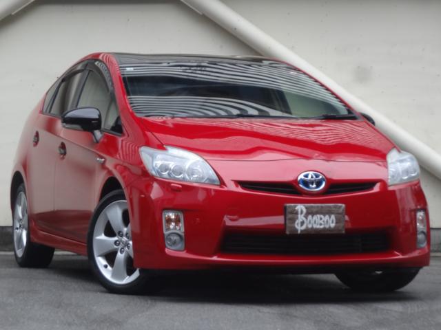 プリウス Sツーリングセレクション プッシュスタート ルーフ・ドアノブ・ミラーブラック塗装 ツーリングAW ETC 純正SDナビ バックカメラ LED Fフォグ ステアリングリモコン CD ワンセグ オートライト オートエアコン(4枚目)