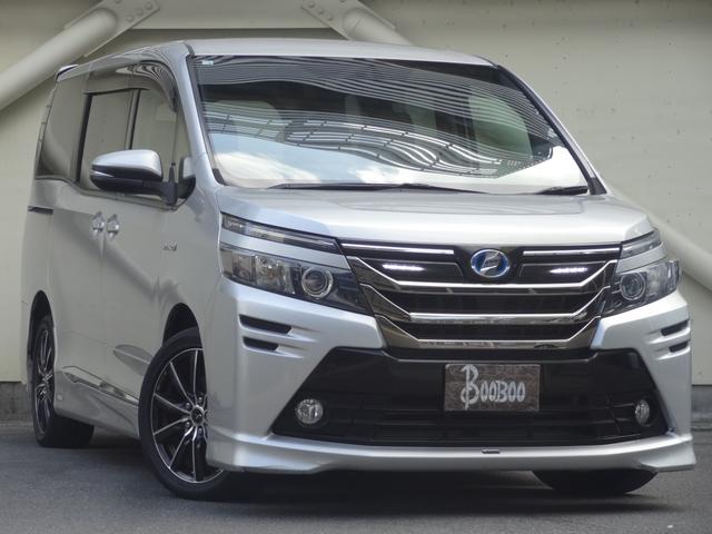 ヴォクシー ハイブリッドV フルエアロ(モデリスタ) モデリスタバンパー クルコン 両側Pスラ 10インチアルパインナビ 10.2インチ後席モニター 社外17インチAW シートヒーター スマートキー Pスタート(4枚目)