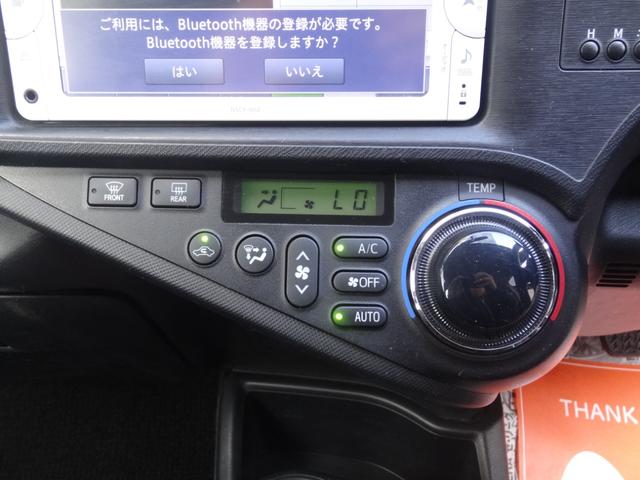 アクア G スマートキー プッシュスタート 革ハンドル ステリモ 純正ナビ Bカメ BT接続 ETC オートライト(25枚目)