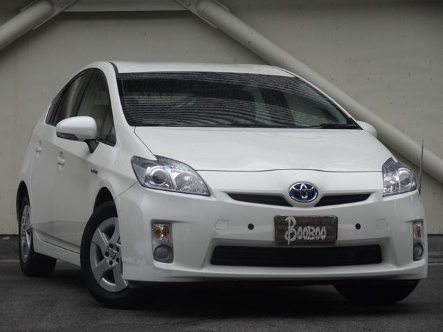 プリウス S 踏み間違い防止装置 スマートキー Pスタート バックカメラ 純正AW 純正SDナビ ステリモ ETC Fフォグ オートライト オートエアコン(4枚目)