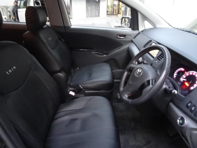 アイシス プラタナブラックリミテッド 両側パワースライドドア スマートキー プッシュスタート パドルシフト HID オートライト フロントフォグ オートエアコン ステリモ 革巻ハンドル ビルトインETC 純正AW(12枚目)