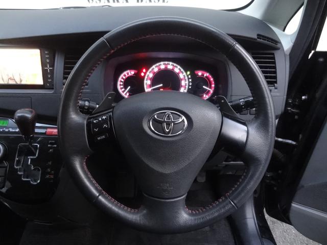 アイシス プラタナブラックリミテッド 両側パワースライドドア スマートキー プッシュスタート パドルシフト HID オートライト フロントフォグ オートエアコン ステリモ 革巻ハンドル ビルトインETC 純正AW(17枚目)