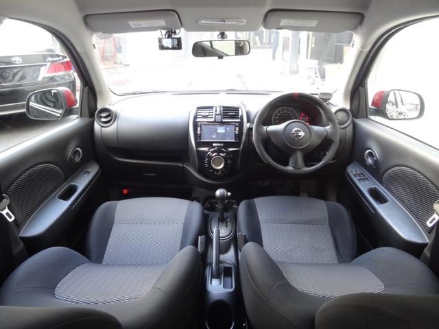 マーチ ニスモ　ニスモ純正フルエアロ　純正１６インチＡＷ　スマートキー　Ｐスタート　純正ナビ　ＢＴ接続　フルセグ　Ｂカメ　Ｒフォグ　革巻ハンドル　オートライト　オートエアコン（3枚目）