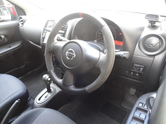 マーチ ニスモ　ニスモ純正フルエアロ　純正１６インチＡＷ　スマートキー　Ｐスタート　純正ナビ　ＢＴ接続　フルセグ　Ｂカメ　Ｒフォグ　革巻ハンドル　オートライト　オートエアコン（12枚目）
