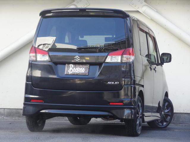 ソリオ ブラック&ホワイトII 運転席シートヒーター 両側パワースライドドア スマートキー Pスタート 純正AW イクリプスナビ バックカメラ 革巻ハンドル フルセグ CD DVD HID オートライト Fフォグ オートエアコン(2枚目)