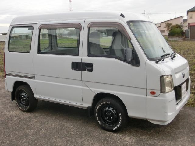 サンバーバン VB 5速マニュアル エアコン パワステ エアバック 走行8.3万キロ 最終型 ホワイトレタータイヤ(5枚目)