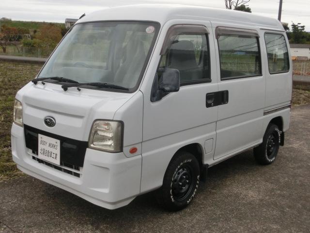 サンバーバン VB 5速マニュアル エアコン パワステ エアバック 走行8.3万キロ 最終型 ホワイトレタータイヤ(15枚目)