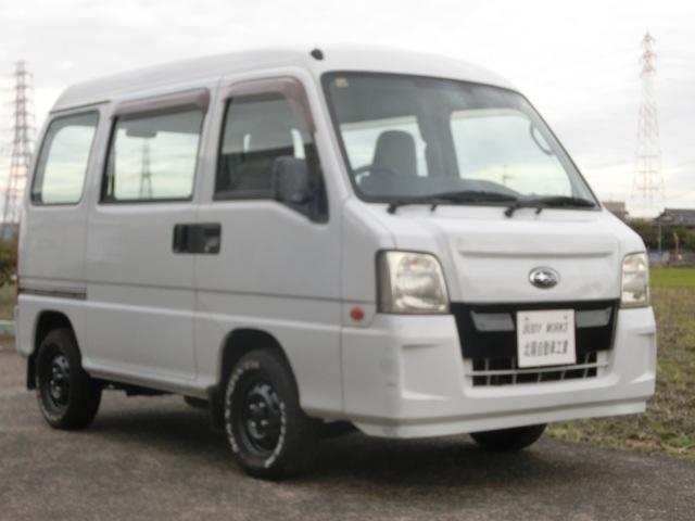 サンバーバン VB 5速マニュアル エアコン パワステ エアバック 走行8.3万キロ 最終型 ホワイトレタータイヤ(69枚目)