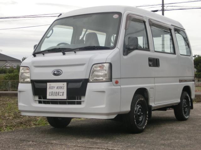 サンバーバン VB 5速マニュアル エアコン パワステ エアバック 走行8.3万キロ 最終型 ホワイトレタータイヤ(70枚目)