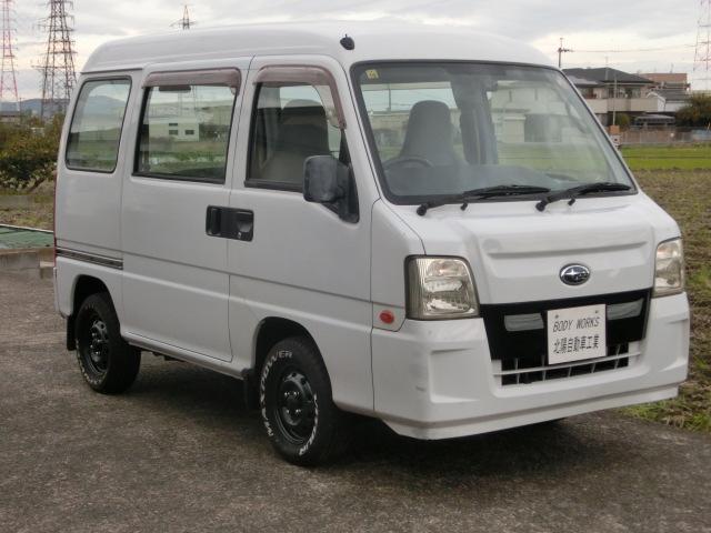 サンバーバン VB 5速マニュアル エアコン パワステ エアバック 走行8.3万キロ 最終型 ホワイトレタータイヤ(72枚目)