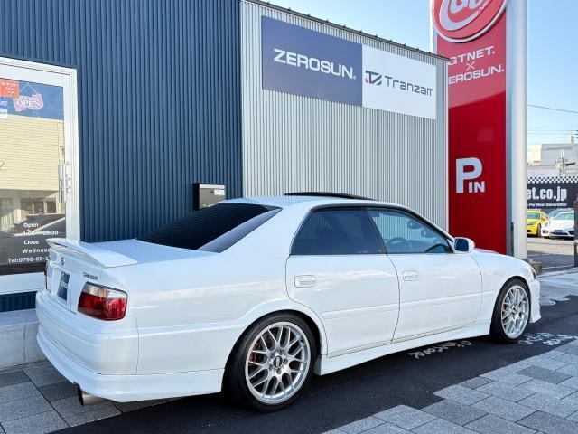 チェイサー ツアラーV 純正5速MT 1JZターボ 後期型 純正フルエアロ サンルーフ TEIN車高調 BBS18AW フジツボマフラー ナルディハンドル Defi追加メーター KENWOODナビ フルセグTV Bモニター(11枚目)