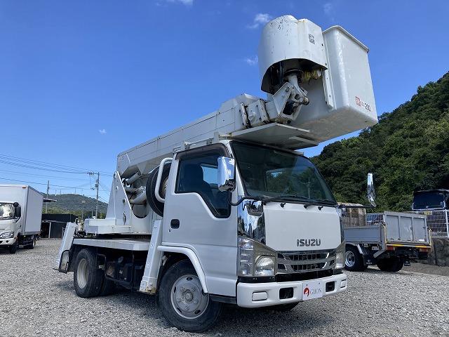 エルフトラック ・アイチＳＳ１２・高所作業車・６ＭＴ・電工バケット　・坂道発進補助装置・電格ミラー・キーレス・メッキパーツ（3枚目）