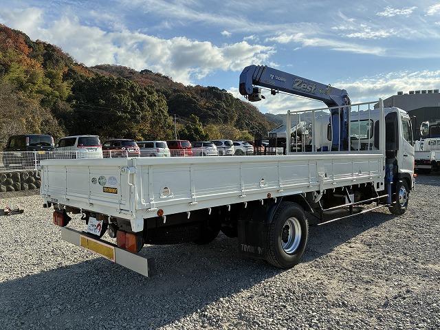 ヒノレンジャー タダノ４段クレーン・フックイン・６ＭＴ・２．８ｔ積　タダノ４段クレーン・フックイン・６ＭＴ・２．８ｔ積・ＺＥ３０４Ｈ（同年式）・メッキパーツ・ロープ穴４対・アシストゲート・ＥＴＣ・荷台内寸　Ｌ５４４０　Ｗ２１３８　Ｈ４０２（8枚目）