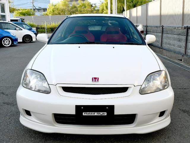 シビック タイプＲ　後期最終型　ＢＬＩＴＺ車高調　無限エキマニ　ワンオフストレートマフラー　無限エアクリＢＯＸ　スリットローター　制動屋パット　ブレーキメッシュライン　ピラーバー　純正ＲＥＣＡＲＯ　タイヤ残溝８分山（5枚目）