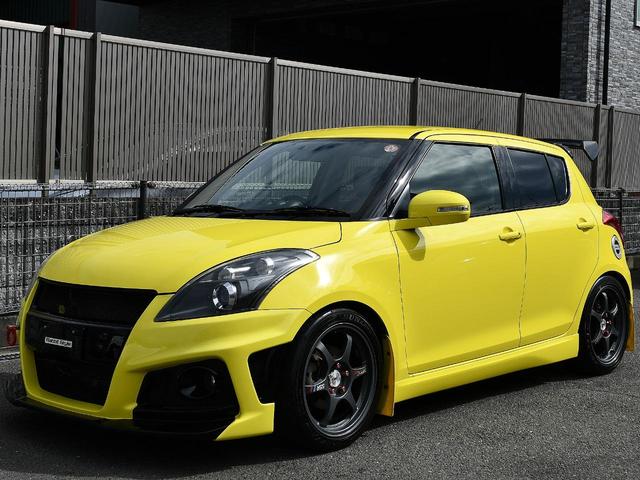 スイフトスポーツ ベースグレード 6MT モンスターガーボンGTウイングSSRタイプCアルミTEIN車高調スリットローターブレーキメッシュラインHKSマフラーRSキャタライザーマニホールドモンスターカーボンエアインダクションBOX(6枚目)