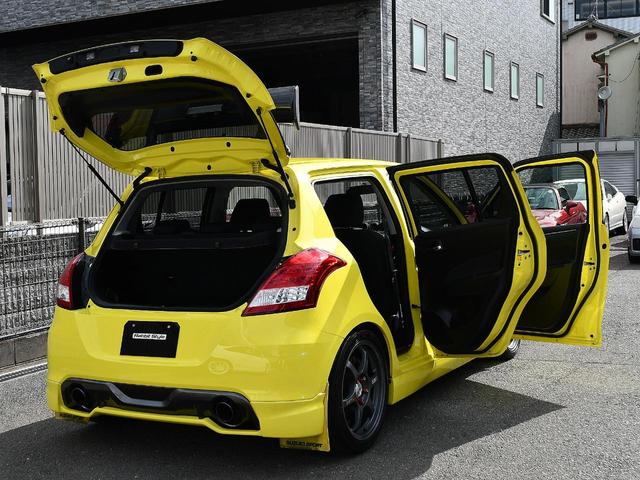 スイフトスポーツ ベースグレード 6MT モンスターガーボンGTウイングSSRタイプCアルミTEIN車高調スリットローターブレーキメッシュラインHKSマフラーRSキャタライザーマニホールドモンスターカーボンエアインダクションBOX(13枚目)