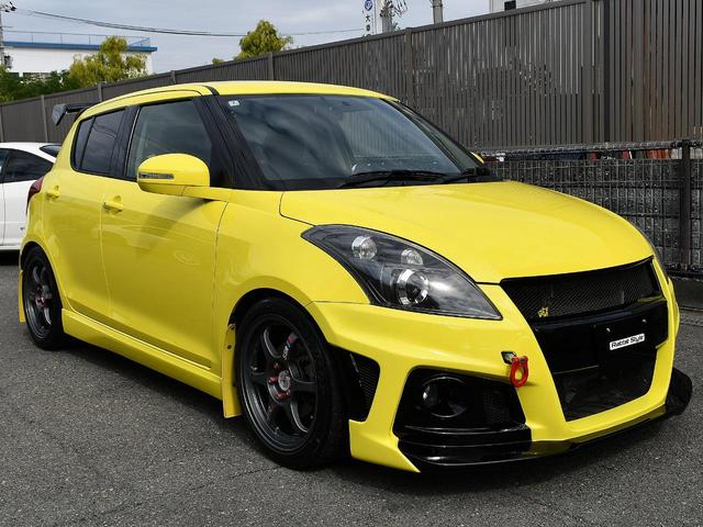 スイフトスポーツ ベースグレード 6MT モンスターガーボンGTウイングSSRタイプCアルミTEIN車高調スリットローターブレーキメッシュラインHKSマフラーRSキャタライザーマニホールドモンスターカーボンエアインダクションBOX(15枚目)