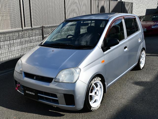 ミラ Ｌ　５ＭＴ　ＷｉｒｕｓＷｉｎレーシングマフラー　フルタップ車高調　社外１５インチアルミ　タイヤ残溝７分山　タワーバー　牽引フック　ディープコーンステアリング　社外シフトノブ　社外タコメーター　ＥＴＣ（5枚目）