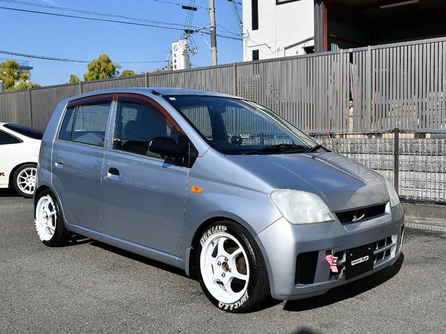 ミラ Ｌ　５ＭＴ　ＷｉｒｕｓＷｉｎレーシングマフラー　フルタップ車高調　社外１５インチアルミ　タイヤ残溝７分山　タワーバー　牽引フック　ディープコーンステアリング　社外シフトノブ　社外タコメーター　ＥＴＣ（14枚目）