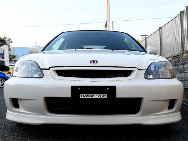 シビック タイプR 後期型 軽量ボンネット TEIN車高調 2ピーススリットローター ブレーキメッシュライン 無限マフラー 無限エアクリBOX DC2エキマニ FRタワーバー ピラーバー 純正赤RECARO 純正バイザー(16枚目)