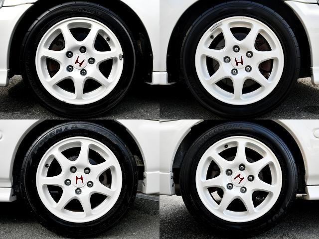 シビック タイプR 後期型 軽量ボンネット TEIN車高調 2ピーススリットローター ブレーキメッシュライン 無限マフラー 無限エアクリBOX DC2エキマニ FRタワーバー ピラーバー 純正赤RECARO 純正バイザー(29枚目)