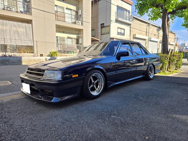 スカイライン ターボGT-E Xエクストラ 走行7万km代/フルエアロ/車高調/エクイップ01/マフラー/TS-X25/当時物momo32Φステアリング/オートワイパー/オーディオデッキ/全塗装/純正部品有/5MT/水中花シフト/L型エンジン(7枚目)